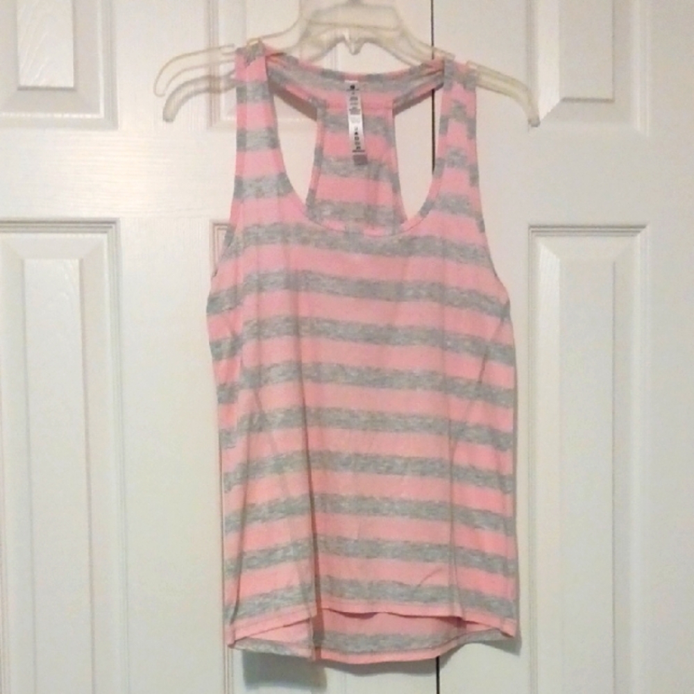 Active Life Pink and Gray Racerback Tank Top
